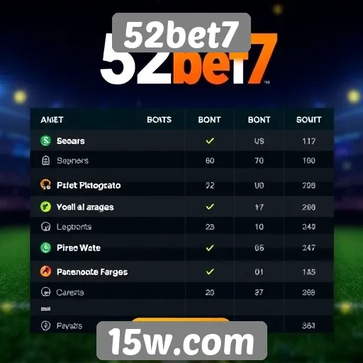 Comparativo de bônus oferecidos pelo 52bet7
